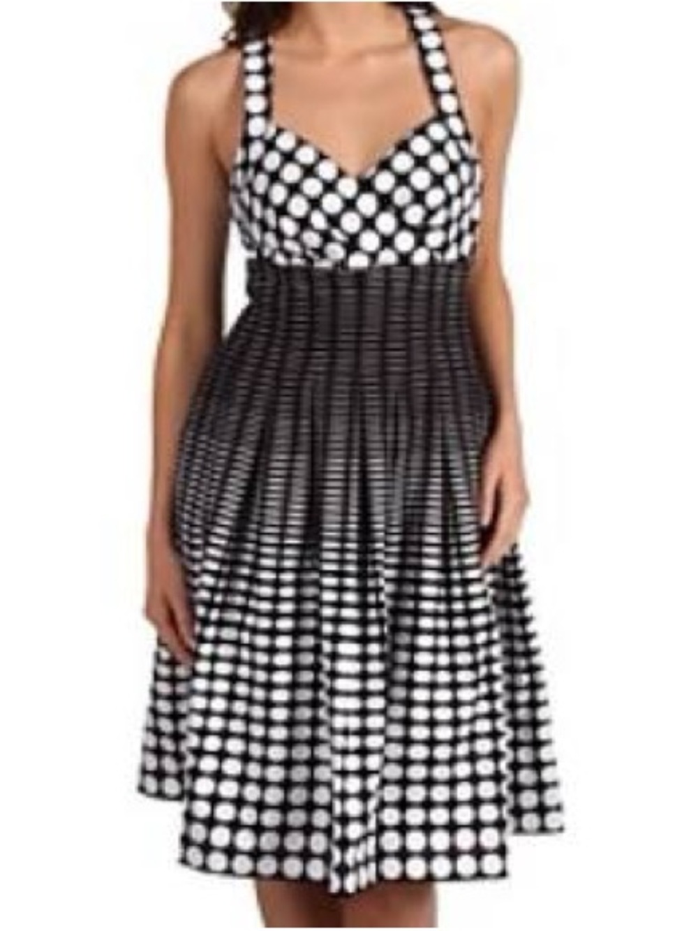 Calvin Klein Black and White Polka Dot Dress